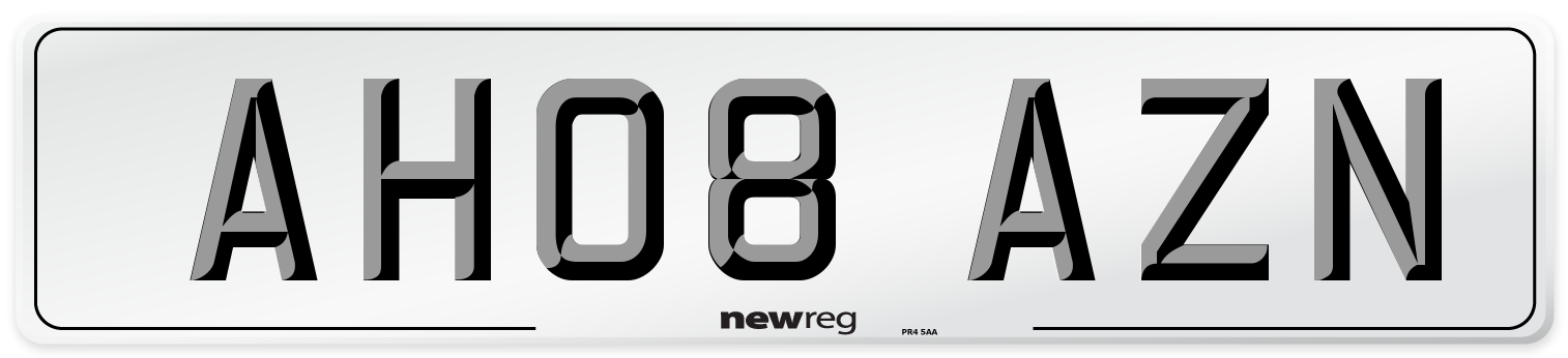 AH08 AZN Number Plate from New Reg